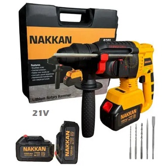 Martelete Rotativo Rompedor Furadeira Impacto Brushless Bateria 21v